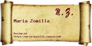 Maria Zomilla névjegykártya